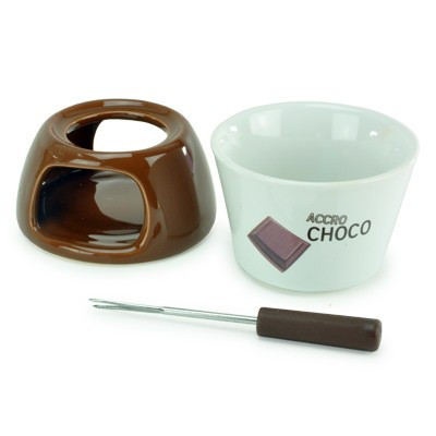 Mini service fondue fruits chocolat