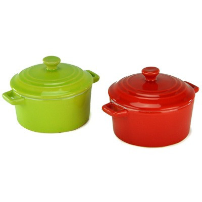 Duo de mini cocottes céramique