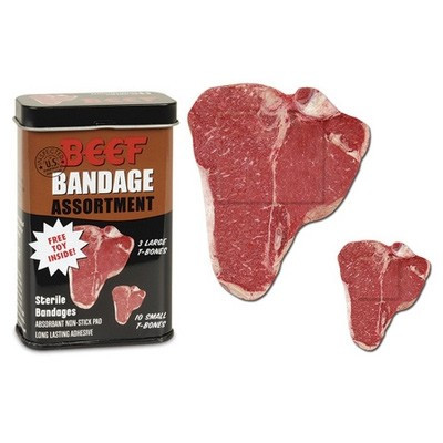 Pansements humour beefsteak