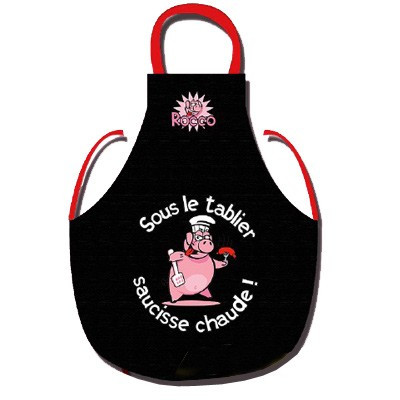 Tablier Rocco sous le tablier... saucisse chaude!