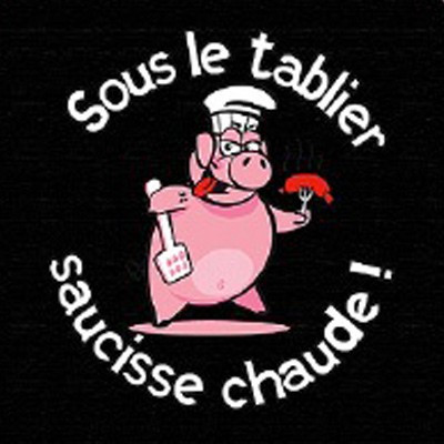 Tablier Rocco sous le tablier... saucisse chaude!