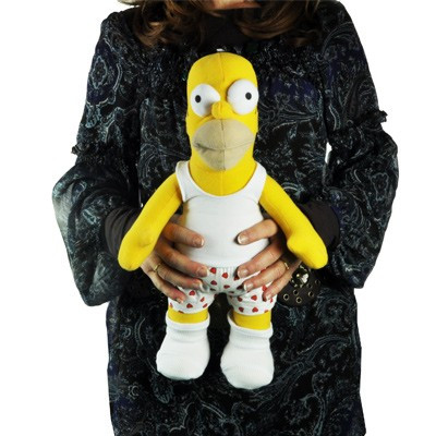 Peluche Homer Simpsons caleçon rouge