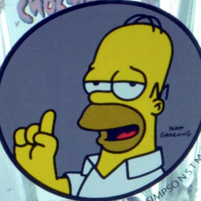 Set 4 verres shots Homer Simpson