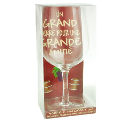 Verre géant à vin grande amitié 75cl