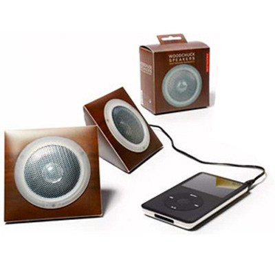 Haut-parleurs pliants imitation bois