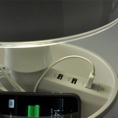 Lampe design chargeur Joyo blanche