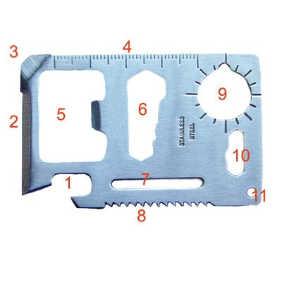 Carte bancaire outils multi-fonctions