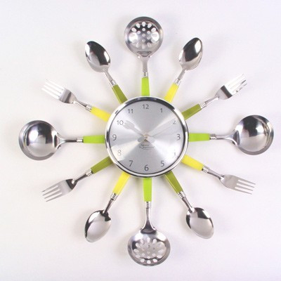 Horloge de cuisine couverts