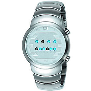 Vente Montre binaire Samui Moon Acier fond clair