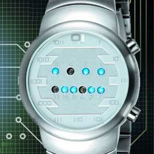 Montre binaire Samui Moon Acier fond clair