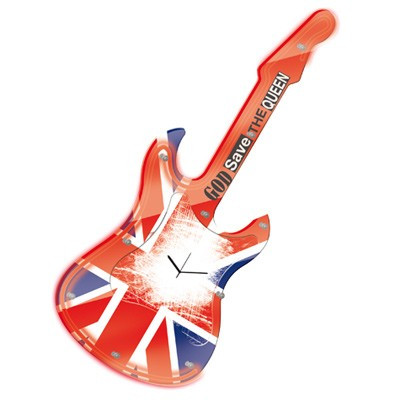 Horloge guitare électrique rock néon