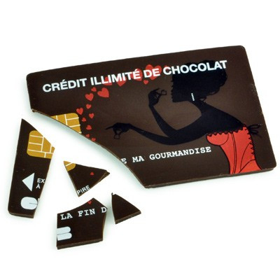 Carte de crédit en chocolat noir