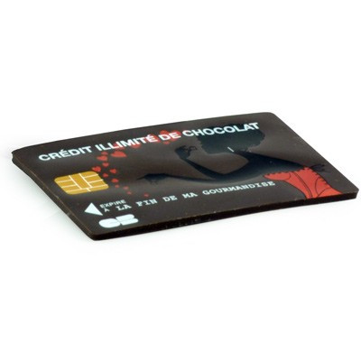 Carte de crédit en chocolat noir
