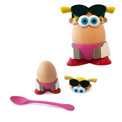 Coquetier amusant Mme Eggspert Shopping