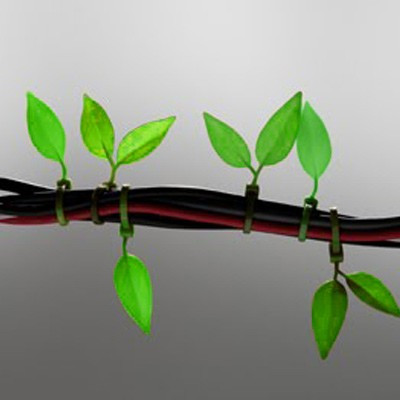 Attaches plastique "feuilles"