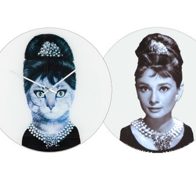 Horloge chat Audrey Hepburm