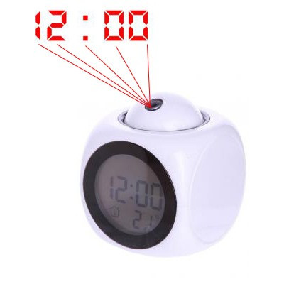 Réveil cube parlant à projection