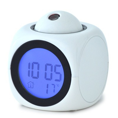 Réveil cube parlant à projection