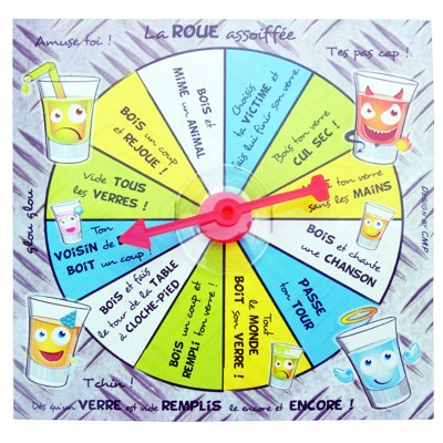 Jeu à boire La roue assoiffée