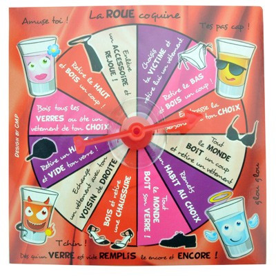 Jeu à boire La roue coquine
