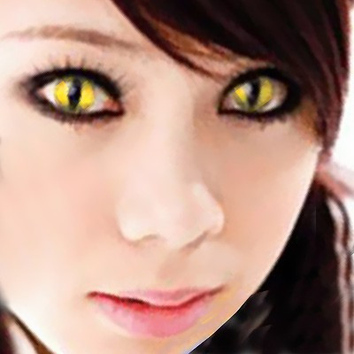 Lentilles de contact oeil de chat