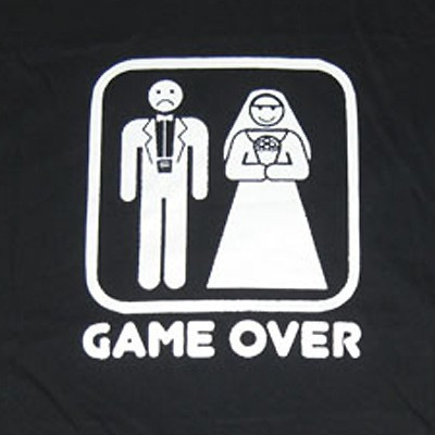 T-shirt Mariage Game over