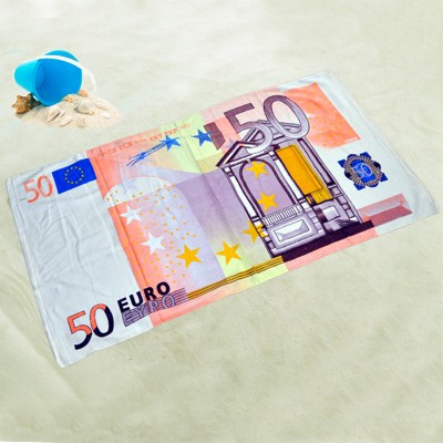 Drap de plage billet 50 euros