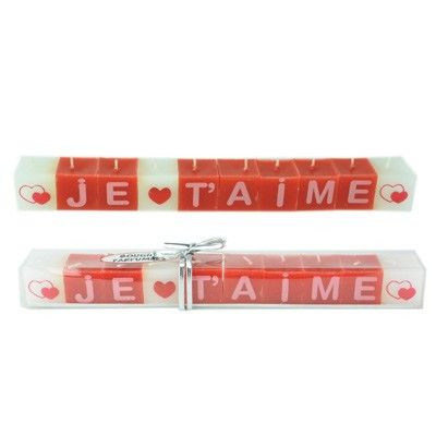 Bougie parfumée lettres Je t'aime