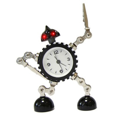 Réveil robot lumineux porte-photos