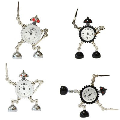 Réveil robot lumineux porte-photos