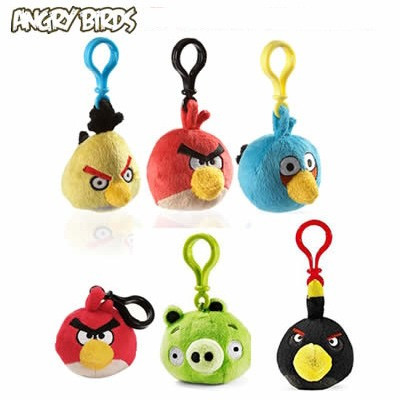 Angry birds peluche porte-clés clip