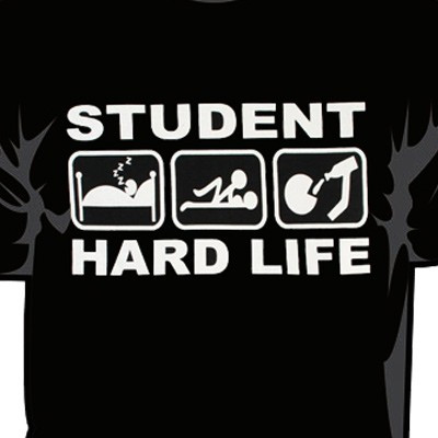 T-shirt Student Hard Life
