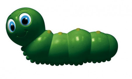 Mini Wormie verte, chenille vibrante de voyage