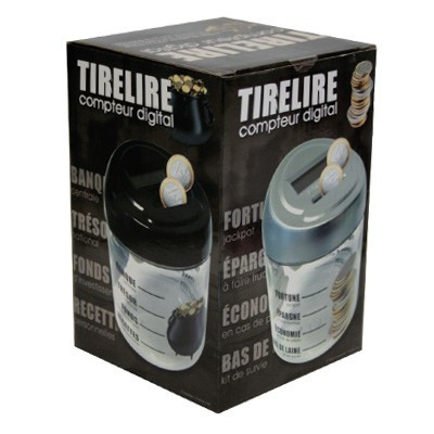 Tirelire électronique avec compteur digital