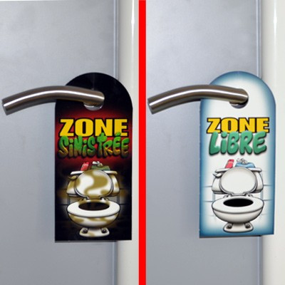 Pancarte toilettes Zone Sinistrée