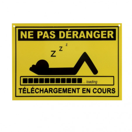 Plaque Ne pas déranger, téléchargement en cours.