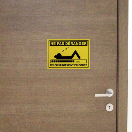Plaque Ne pas déranger, téléchargement en cours.