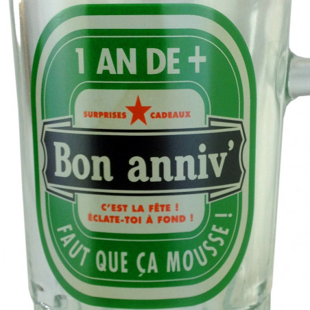 Chope à Bière Bon Anniversaire