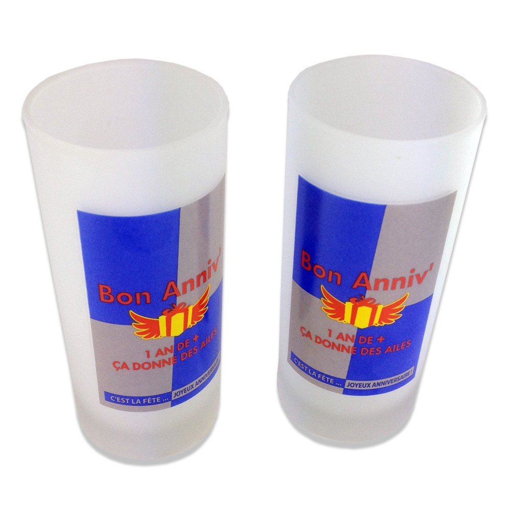 Coffret verres Bon Anniversaire 