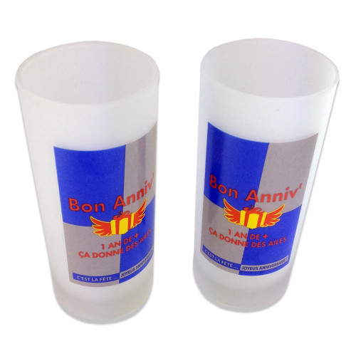 Coffret verres Bon Anniversaire 