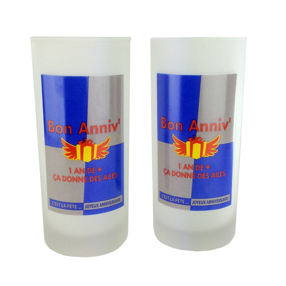 Coffret verres Bon Anniversaire 