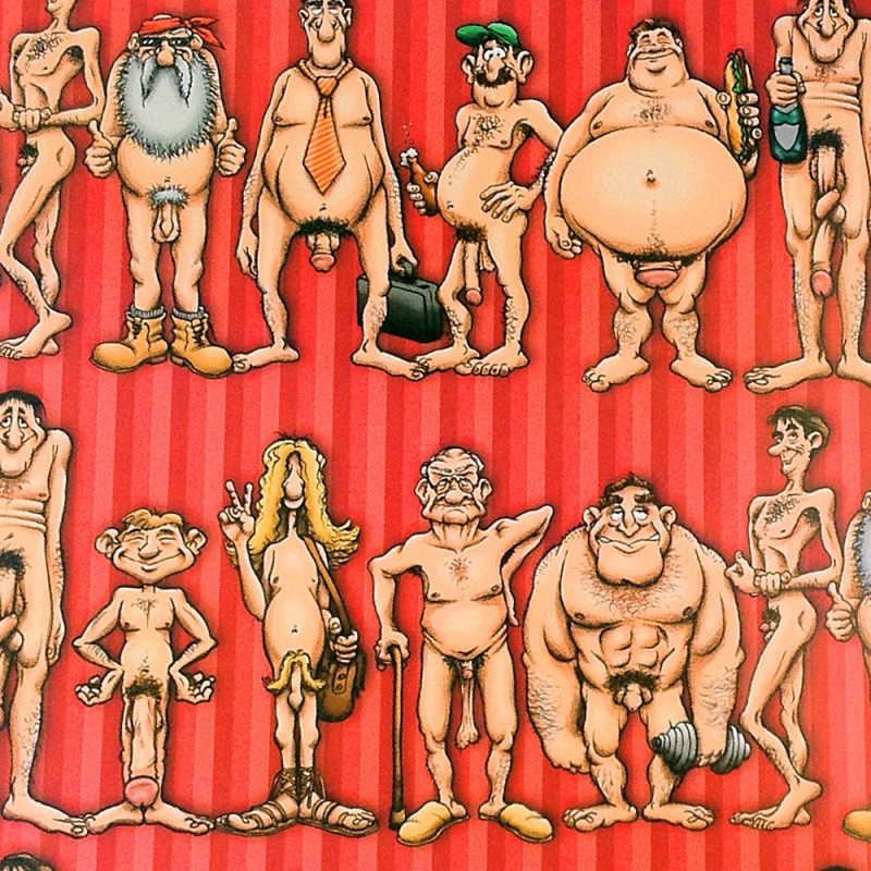Papier cadeau hommes nus