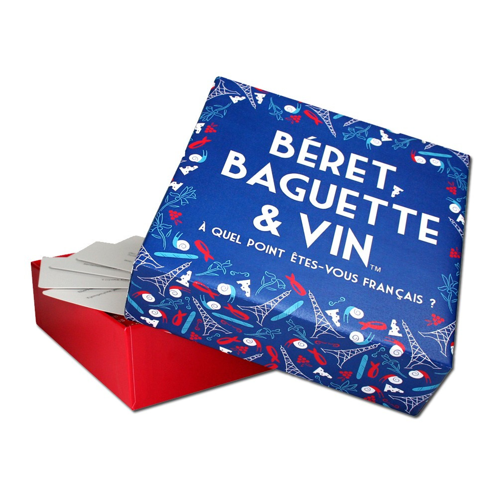 Jeu Béret, Baguette & Vin – Jeu de Société sur les Français - Mycrazystuff