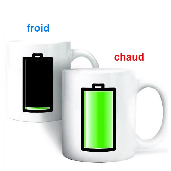 Mug Jauge Batterie – Tasse Thermo-Réactive - Mycrazystuff