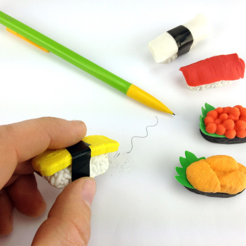 Gommes Sushi Lot de 6