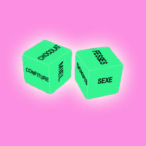 Vente Dés érotiques phosphorescents GOURMANDISE
