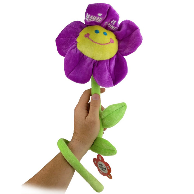 Fleur peluche géante Maman je t'aime