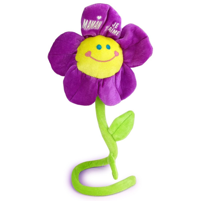 Fleur peluche géante Maman je t'aime