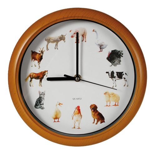 Horloge sonore animaux de la ferme