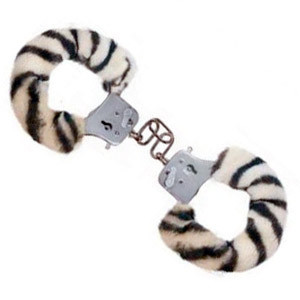 Photo Menottes fourrure Zèbre